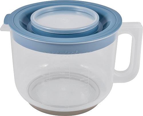 Кувшин мерный 2,0 л. для миксера пластик. с голубой крышкой /1/9/ фото 1