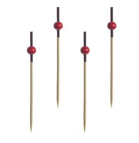 Пики 7,5 см. 100 шт/уп бамбук Клюква красная /1/40/ фото 1