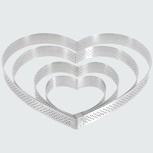 Форма кондитерская "Сердце" d=12 см. 200 мл. перфорир. нерж. De Buyer /1/ фото 1