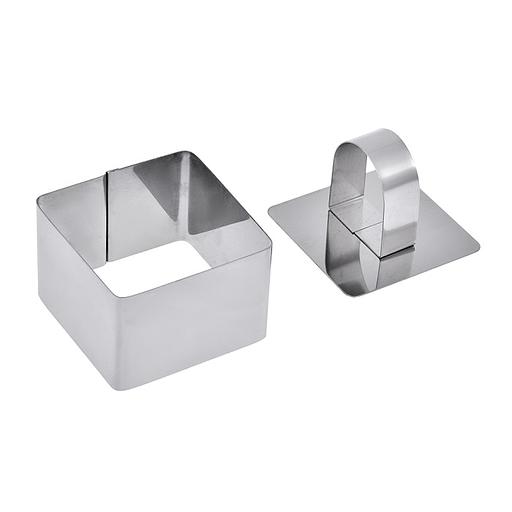 Форма кондитерская "Квадрат" 8*8*4 см. с прессом, нерж. /1/20/ фото 1