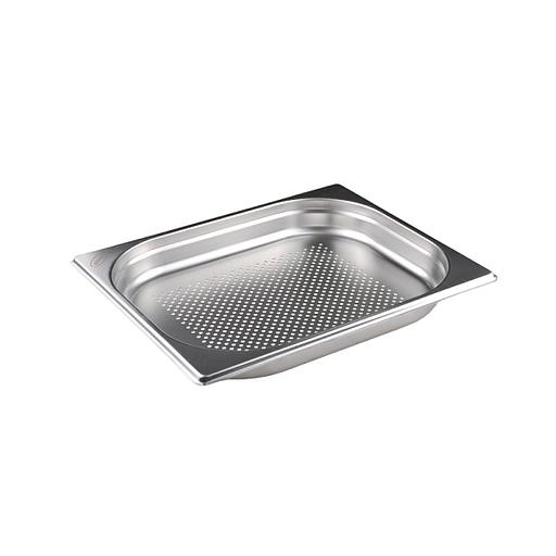 Гастроемкость 1/2 h=40 мм. 2 л. нерж. перфорир. d=4 мм. MGSteel /1/6/12/ фото 1