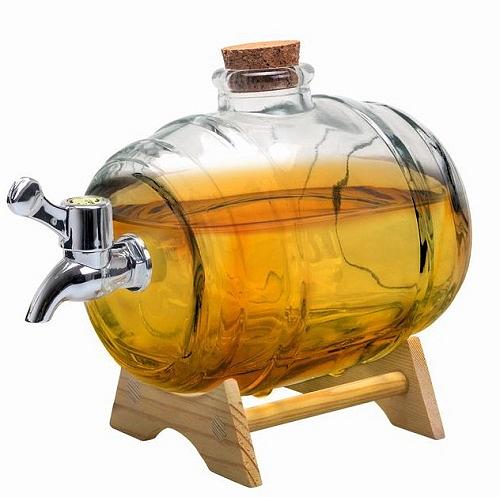 Емкость для настойки с краном 1 л. d=110 мм. h=170 мм. на подставке VB /1/ фото 1