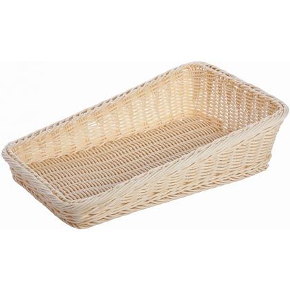 Корзина для хлеба прямоуг. 45*30*5 см. бежевая, пластик /1/144/ фото 1