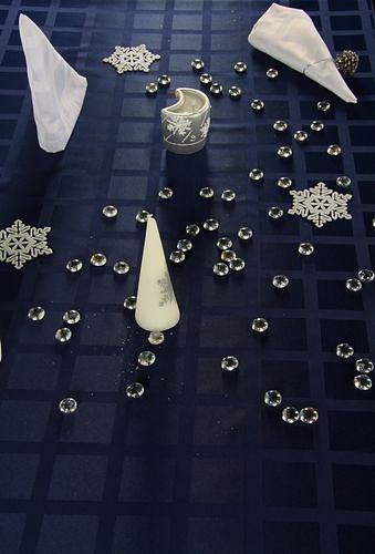 Скатерть 145*200 см. темно-синяя клетка /3/ фото 1