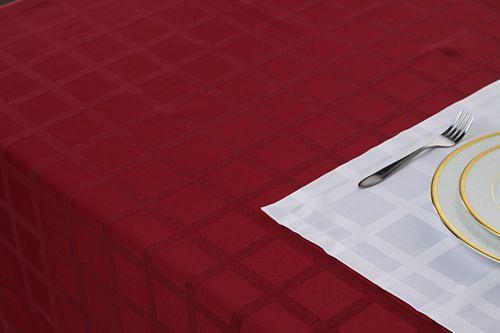 Скатерть 145*180 см. бордо клетка /3/ фото 1