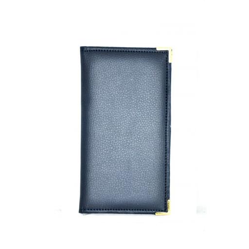 Папка для счетов 22*11см кож.зам.-шелк синяя /1/ фото 1