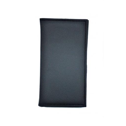 Папка для счетов 22*11см 2-х стор. кож.зам. черная /1/ фото 1