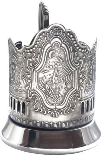 Подстаканник никелир. с чернью Космос /1/ фото 1