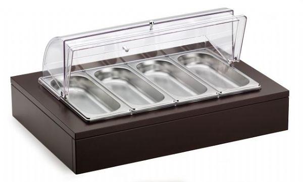 Подставка, GN1/4 4 шт. с охлаждением, крышка нерж. Pinti /1/ фото 1