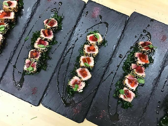 Блюдо для подачи прямоуг. 26,5*16,2 см. h=1,9 см. (GN1/4) черное, сланец APS /1/12/ фото 1