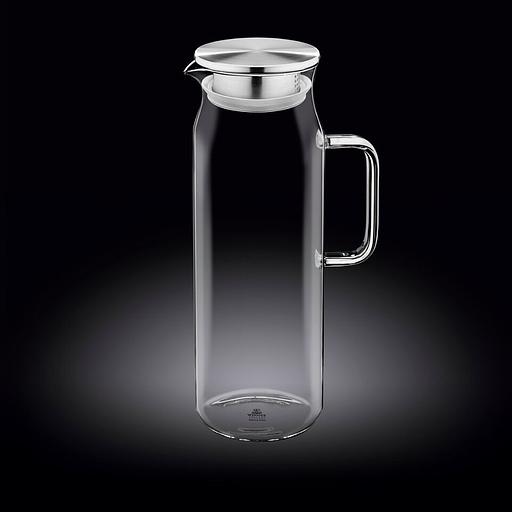 Кувшин 1,5 л. с крышкой + сетка нерж Термостекло Wilmax /1/18/ фото 1