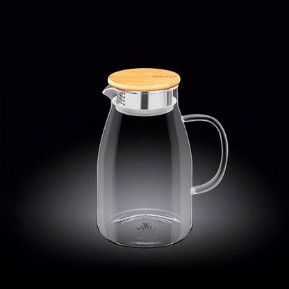 Кувшин 1,5 л. с крышкой + сетка нерж Термостекло Wilmax /1/24/ фото 1