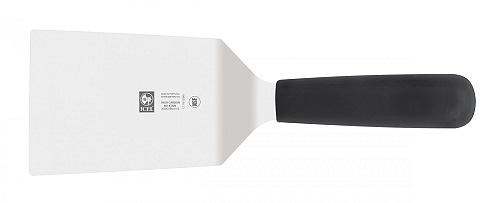 Лопатка 27,5 см. изогнутая раб. часть 11*9 см. нерж. широкая с пластик. ручкой, черная Icel /1/6/ фото 1