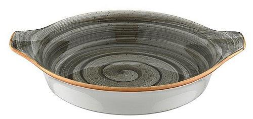 Блюдо для подачи 210*170 мм. овальное с ушками Спейс, форма Оптива /1/12/ фото 1