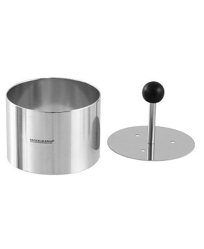 Форма кондитерская "Круг" d= 6,5 см. h=4,5 см. с прессом, нерж. FM /1/ фото 1