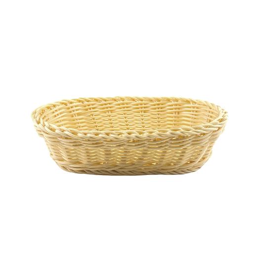 Корзина для хлеба овальная 23*15*6 см. бежевая полиротанг MGprof /1/60/ фото 1