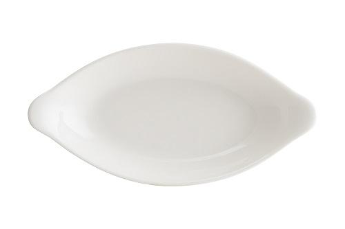 Блюдо для запекания и подачи 220*110 мм. овальное с ушками Белый, форма Оптива /1/12/ фото 1