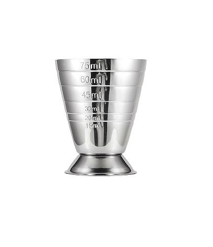 Джиггер 15-75 мл. d=51 мм. h=67 мм. нерж. с делениями MGsteel /1/144/ фото 1