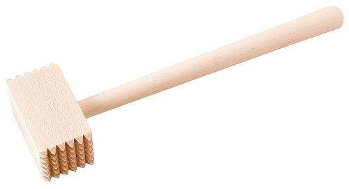 Молоток для отбивания мяса дерев. 0,134 кг 4*4 см. 28 см. /1/10/ фото 1