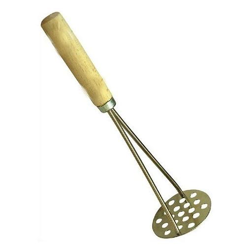 Картофелемялка 255 мм. нерж. с дерев. ручкой /1/100/ фото 1