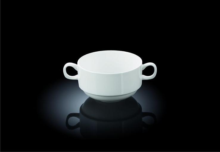 Бульонница 250 мл. d=100 мм. h=60 мм. с ручками Wilmax (блюдце 47707) /4/48/ фото 1