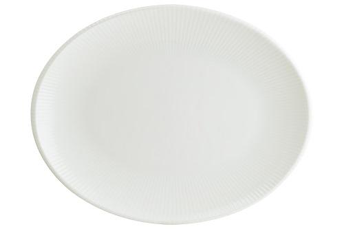 Блюдо овальное 360*280 мм. Ирис Белый, форма Мув /1/6/ фото 1