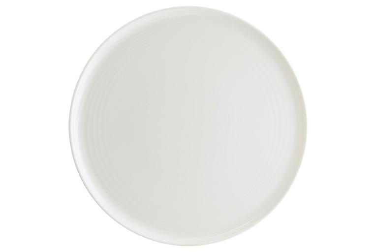 Блюдо для пиццы d=320 мм. Белый, форма Луп узкая полоска /1/6/ фото 1