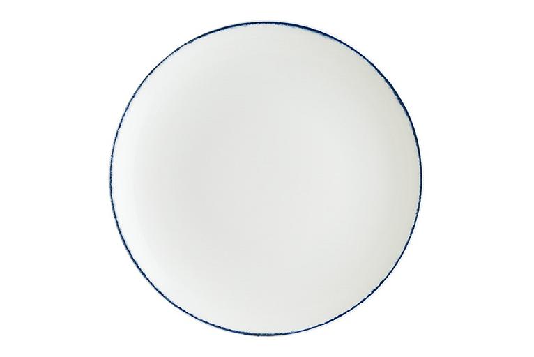 Тарелка d=210 мм. Ретро синий край, форма Гурмэ /1/12/ фото 1