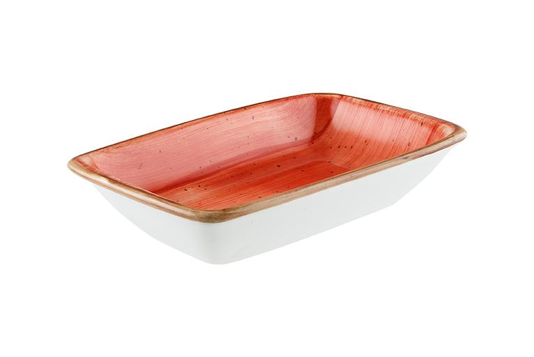 Блюдо прямоуг. 150*90 мм. Терракота, форма Мув /1/12/ фото 1