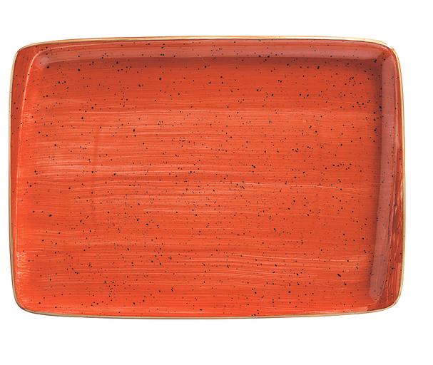 Блюдо прямоуг. 230*160 мм. Терракота, форма Мув /1/12/ фото 1