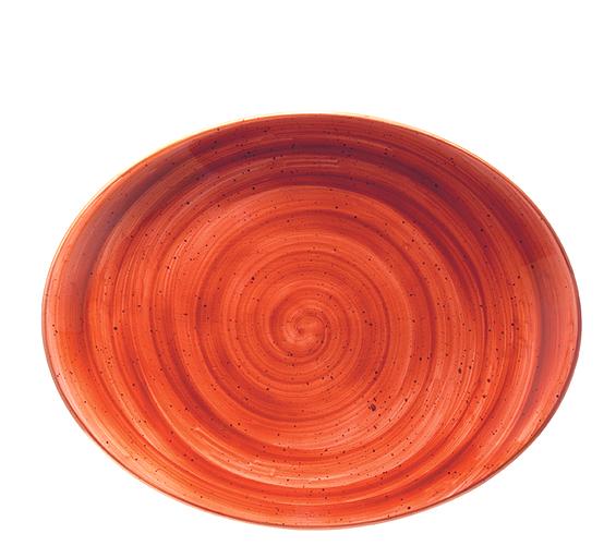 Блюдо овальное 310*240 мм. Терракота, форма Мув /1/6/ фото 1