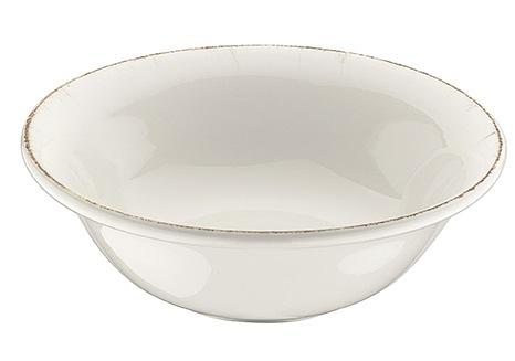 Салатник d=200 мм. 900 мл. h=70 мм. Ретро коричневый край, форма Гурмэ /1/6/ фото 1