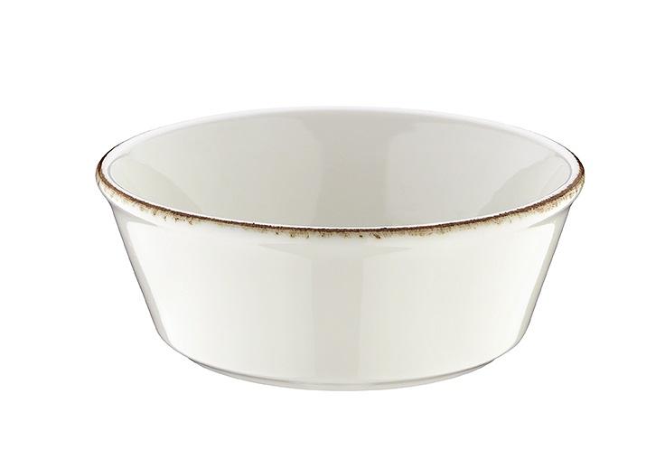 Салатник d=120 мм. 290 мл. h=56 мм. штабелир. Ретро коричневый край, форма Банкет /1/24/ фото 1