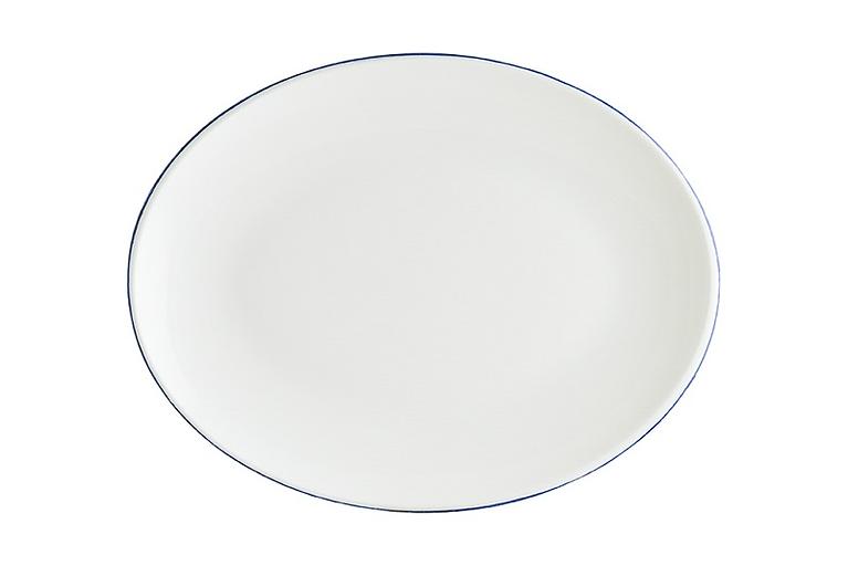 Блюдо овальное 310*240 мм. Ретро синий край, форма Мув /1/6/ фото 1