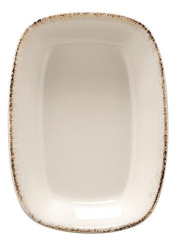 Салатник 120*85 мм. 100 мл. h=30 мм., касалетка Ретро коричневый край, форма Гурмэ /1/12/ фото 1