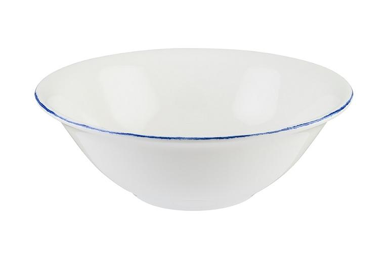 Салатник d=200 мм. 900 мл. h=70 мм. Ретро синий край, форма Гурмэ /1/6/ фото 1