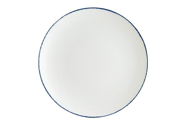 Тарелка d=190 мм. Ретро синий край, форма Гурмэ /1/12/ фото 1
