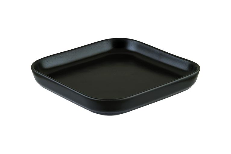 Тарелка квадр. 150*140 мм. без полей Муд Черный /1/6/864/ фото 1