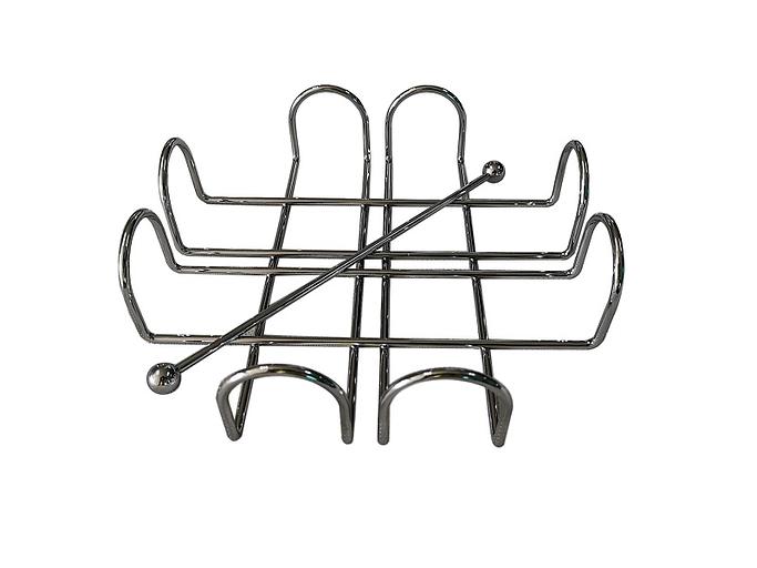 Салфетница 19*19*6,5 см. горизонтальная нерж. (салфетки 33*33 см) с держат. MGsteel /1/ фото 1