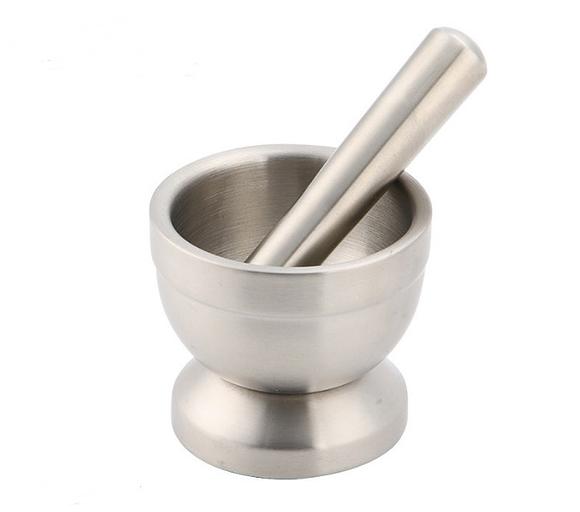 Ступка d=11,8 см. h=11 см. с пестиком 14 см., нерж. упрочнен. MGsteel /1/ фото 1