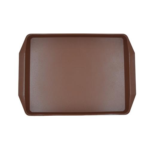Поднос 42*30 см. темно-коричневый поверхность шагрень MG /1/10/ фото 1
