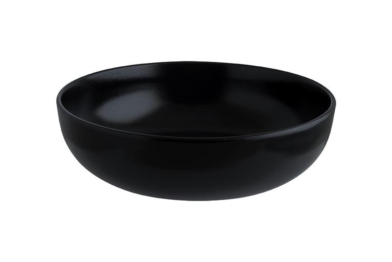 Салатник d=180 мм. 990 мл. h=58 мм. Нот Черный, форма Нит /1/6/432/ фото 1