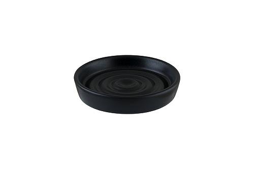 Соусник 75 мл. d=100 мм. для оливкового масла Нот Черный, форма Нит /1/12/2628/ фото 1