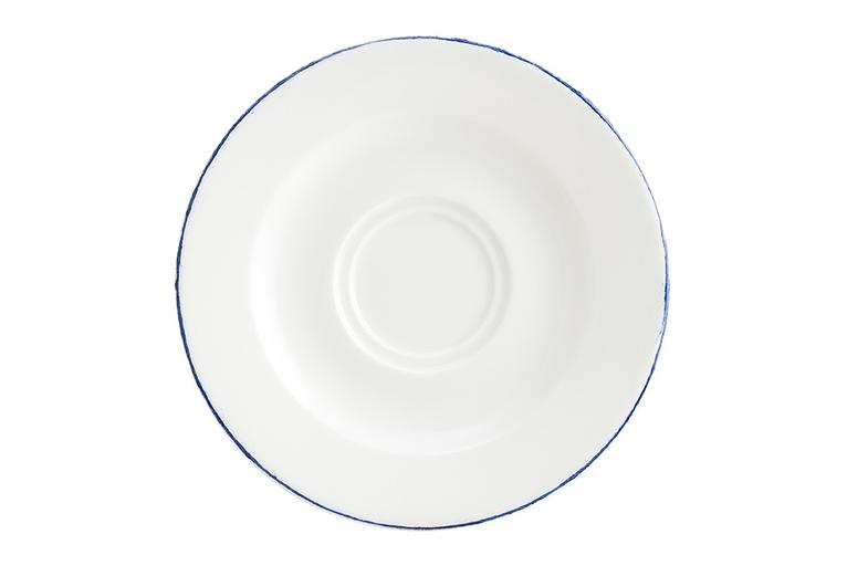 Блюдце d=160 мм. Ретро синий край (чашка 70921, 70690) /1/6/ фото 1