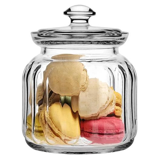 Банка для сыпучих прод. 900 мл. d=102 мм. h=152 мм. со стекл. крышкой Вива /1/6/324/ фото 1