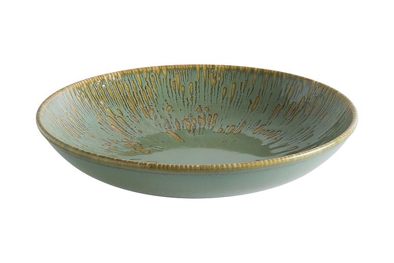 Тарелка d=230 мм. глубокая 1000 мл. h=45 мм. Снэл Зеленый чай, форма Банкет /1/12/ фото 1