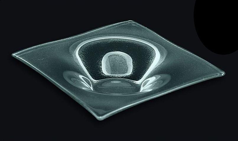 Тарелка 180*180 мм. прозр. стекло 3D /1/10/ фото 1