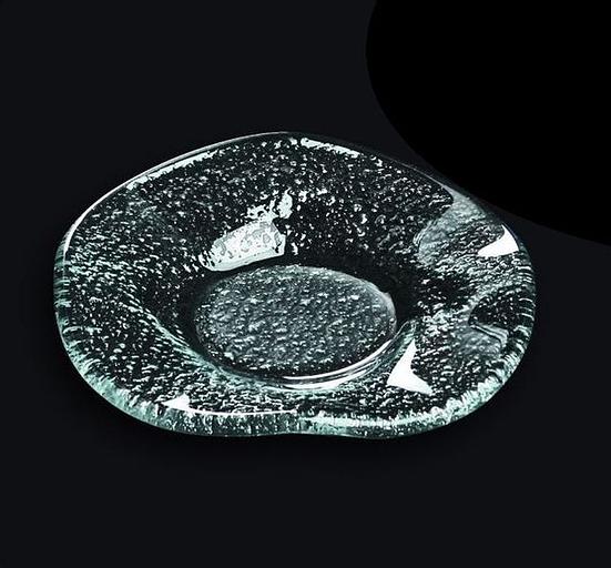 Тарелка d=120 мм. прозр. стекло 3D /1/6/24/ фото 1