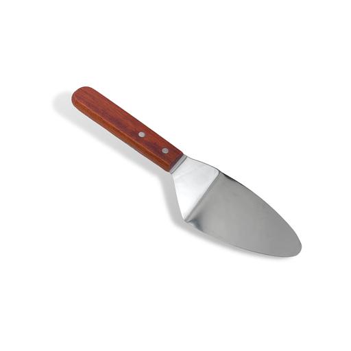 Лопатка для пиццы 28 см. изогнутая раб.часть 15*7,5 см. нерж. широкая, с дерев. ручкой MGsteel /1/120/ фото 1