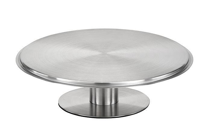 Подставка для торта d=30,5 см. h=9 см. нерж. вращающаяся APS /1/8/ фото 1